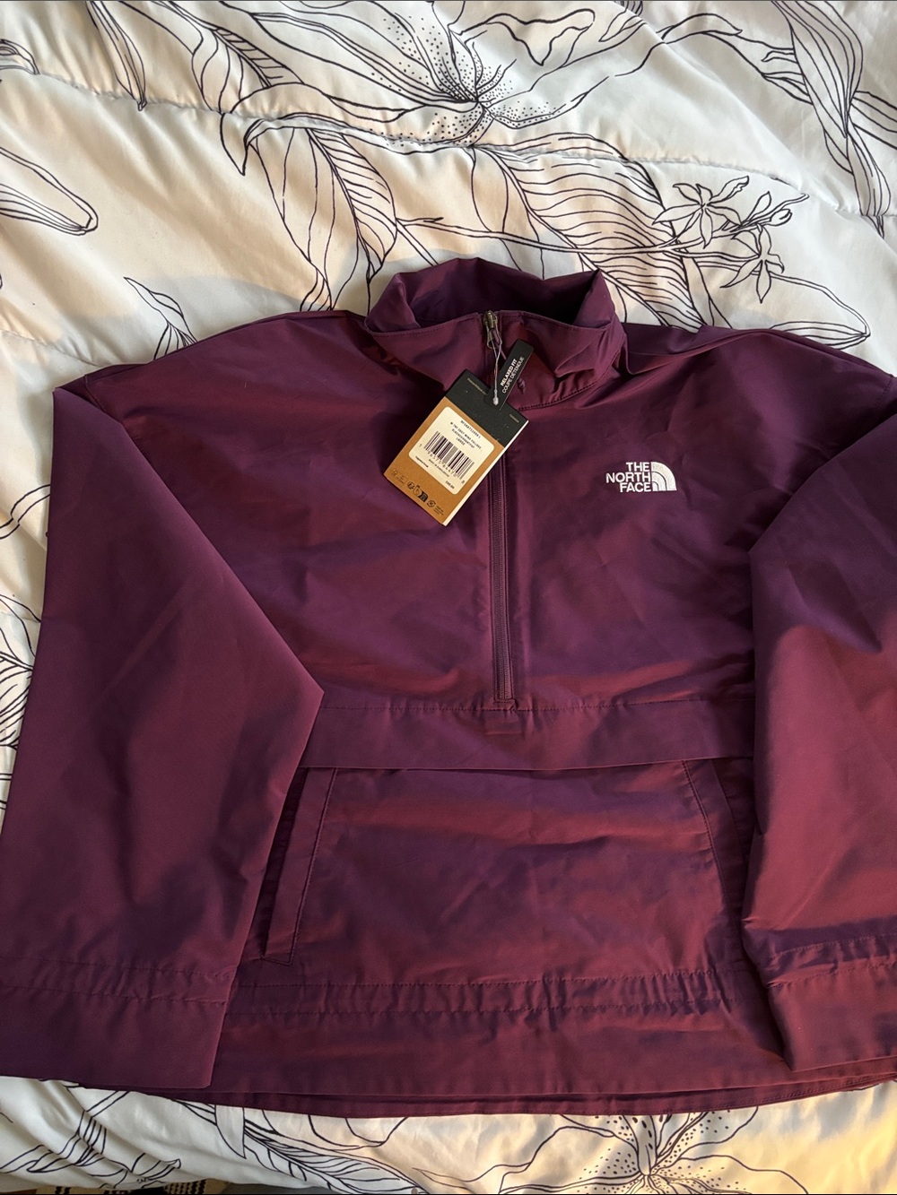 The North Face Plum Half-Zip Windbreaker Anorak NWT